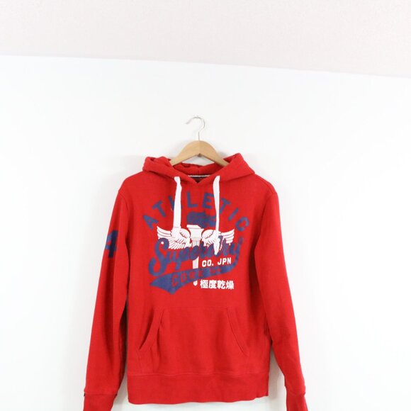 *Vintage Superdry Logo Bonded Satin Hoodie - Picture 6 of 10